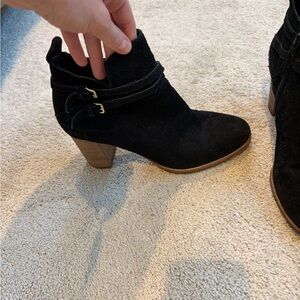 Cole Haan Black Suede Ankle Booties